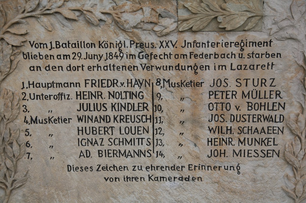 Denkmal Federbach Foto: Wollenschneider